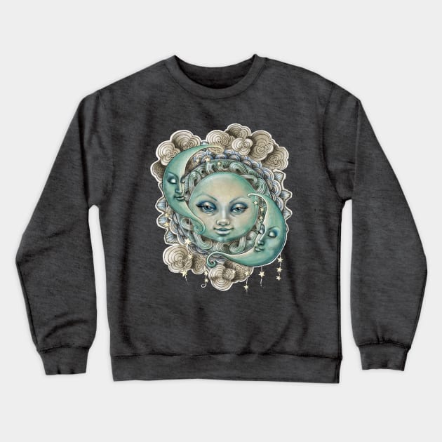 La Luna Crewneck Sweatshirt by selandrian